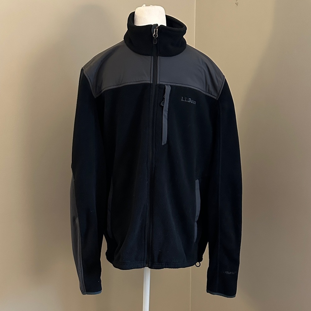 L.L. Bean Black and Gray Performance Fleece Jacket